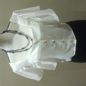Papaya flare Sleeve Crop Top